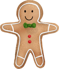 Ginger bread watercolor illustration