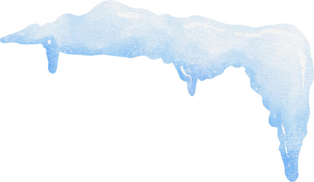Snow watercolor illustration