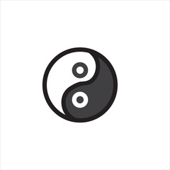 yin yang icon vector illustration symbol