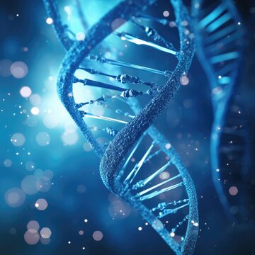 DNA helix on a dark background