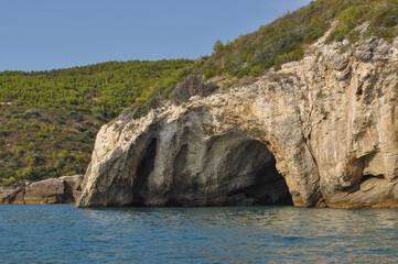 Fototapeta na wymiar Sea caves in Vieste