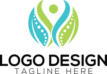 Chiropractic and spine medical logo