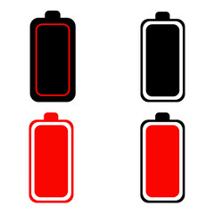 Abstract Battery Need Charge Silhouette Illustration