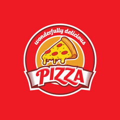 Italian pizza design logo. logo for food and drink and restaurants.