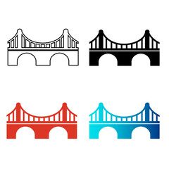 Abstract Bridge Silhouette Illustration