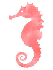 タツノオトシゴの水彩イラスト  © shiratama