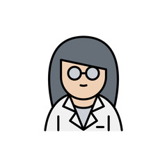 Woman doctor icon