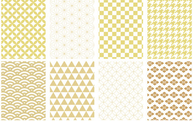 金色の和柄セット