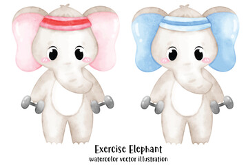 Cute elephants, Exercise elephant, Workout animal, workout, elephants, Gym