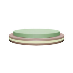 3D round podium stage