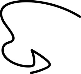 Hand drawn arrow doodle cute element