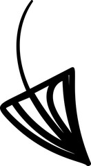 Hand drawn arrow doodle cute element