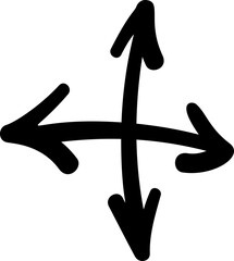 Hand drawn arrow doodle cute element