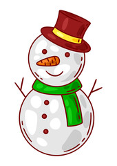 Merry Christmas object. Holiday item in cartoon style.