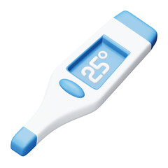 Thermometer 3d rendering isometric icon.