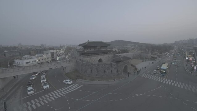 Janganmun Gate Day to Night timelapse FHD Korea Suwon S-LOG3