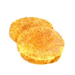 Potato cutlets on a white background