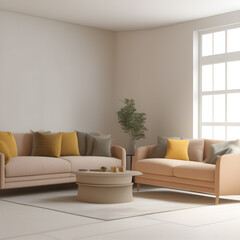 Mock Up of a living rooms Corner for product Placements, ai generated