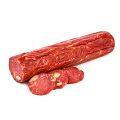 Kazy half-smoked on a white background