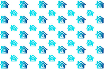 Abstract Home For Sale Pattern Background