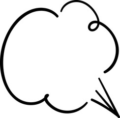 Hand drawn farting cute illustration