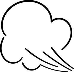 Hand drawn farting cute illustration