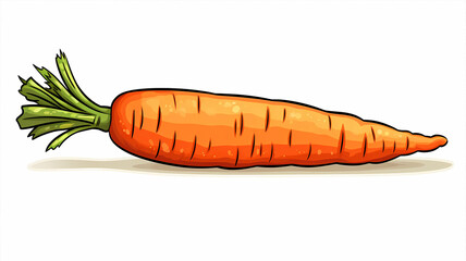 hand drawn cartoon carrot illustration
