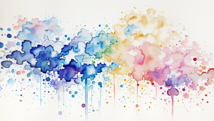 Obraz premium Flowers, leaves, watercolors, pastel, pretty sweet. For cards, advertisements.