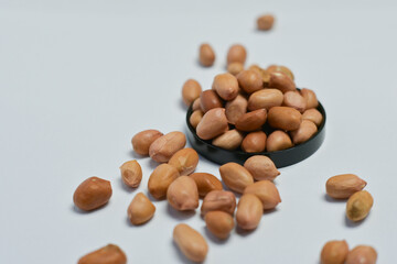 Photo of nuts on a white background