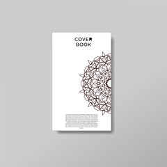 cover template with mandala flower.