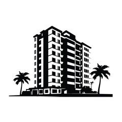 Buildings icons, Condo, Apartment, Bank, Hotel, City, Real estate, Hospital, Vector isolated