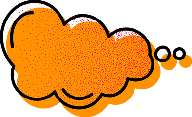 Cute hand drawn speech bubble colorful illustration