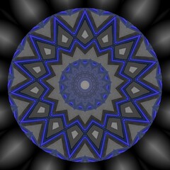 Kaleidoscope of color with beautiful ornamental pattern - digitally rendered