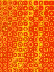 Seamless pattern with circles in orange colors. Vector image.