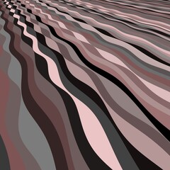 Abstract background with wavy lines in brown colors. Vector illustration.