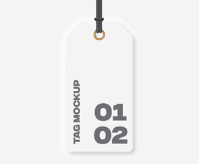 Realistic mockup, blank Tag for your design. isolated on white background. Vector illustration