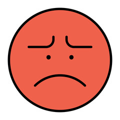 Serious face icon