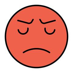 Serious face icon