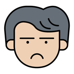 Serious face icon