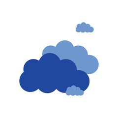 Blue Cloud with retro color big and smal size