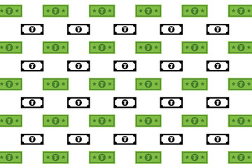 Abstract Mongolian Tugriks Banknote Pattern Background