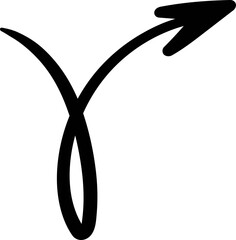 Hand drawn arrow doodle cute element