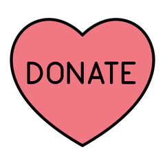 Donate love icon