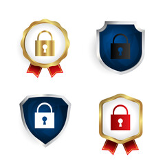 Abstract PadLock Badge and Label Collection