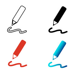 Abstract Signature Silhouette Illustration