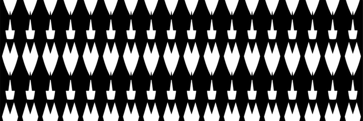 White background with black pattern. Seamless texture for fashion, textile design,  on wall paper, wrapping paper, fabrics and home decor. Simple repeat pattern.
