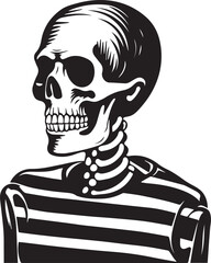 Skull, Halloween skeleton vector Illustration, SVG