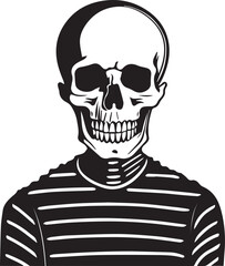 Skull, Halloween skeleton vector Illustration, SVG
