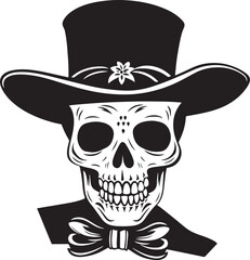 Halloween skeleton in suit, Day Dead, Halloween vector Illustration, SVG