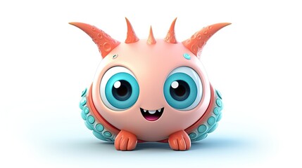 3d monster cartoon character fun toy